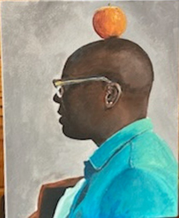 Untitled (portrait with apple)